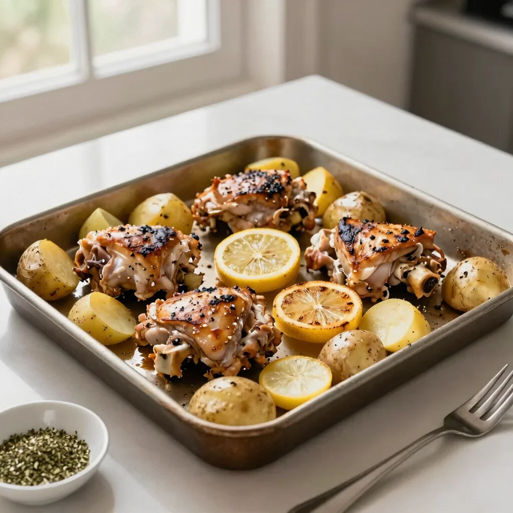 Lemon Chicken and Potatoes on One Pan